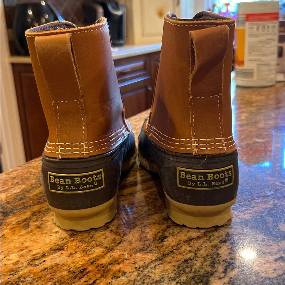 LLbean bean boots Brown Duck Boots with Zipper size7 medium - Picture 2 of 6